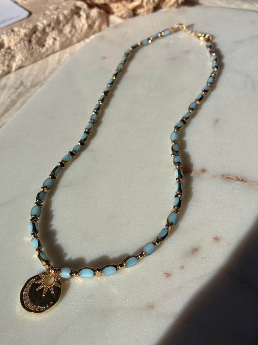 Handbeaded Necklaces - Golden Skies - No. 10