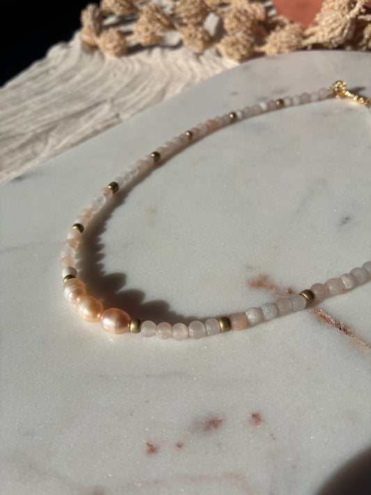 Handbeaded Necklaces - Pearl Glow - No. 3